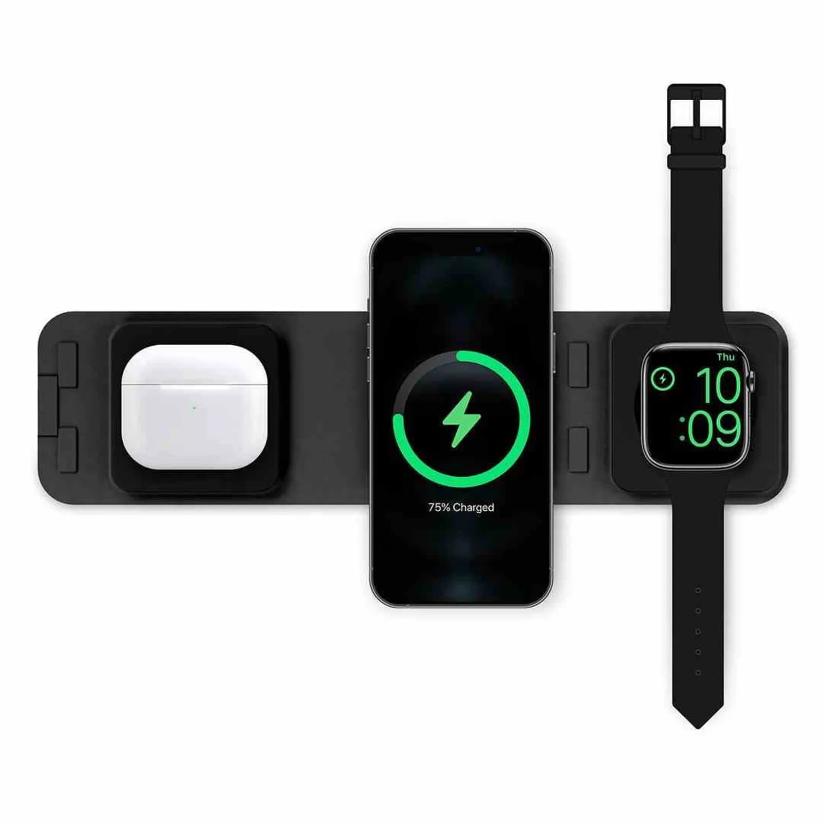 Indukcinė belaidė įkrovimo stotelė Portable MagSafe Wallet 3in1