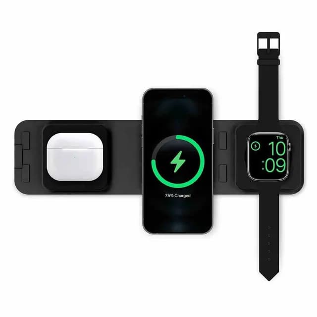 Indukcinė belaidė įkrovimo stotelė Portable MagSafe Wallet 3in1